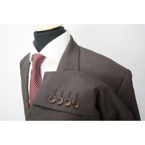 Coppley Galen VBC Wool Brown Nailhead 2 Pc Suit Jacket Pants Sz 49R - Picture 5 of 11